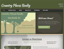 Tablet Screenshot of countryplacesrealty.com